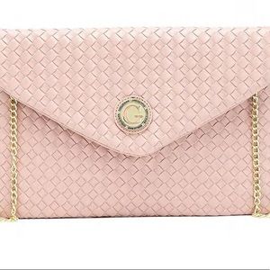 Giselle Paris Esme Woven Clutch - Sugar Rose